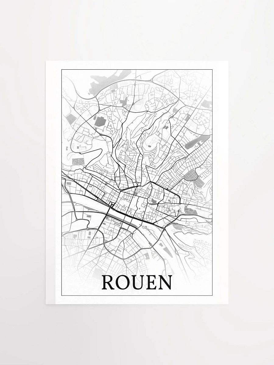 Rouen, France, city map print product image (4)