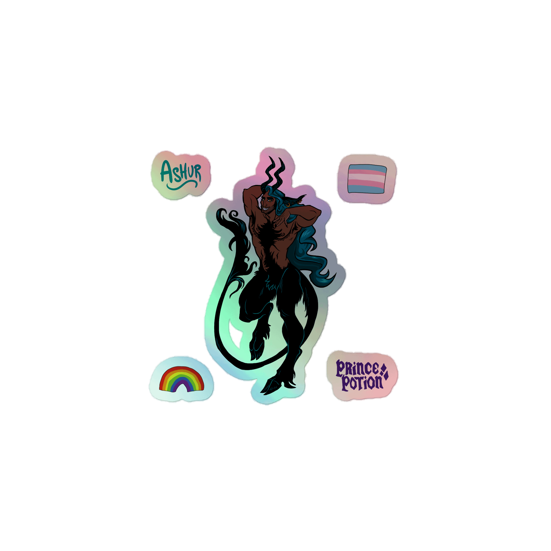 Ashur Holo Sticker Sheet | Sizes 3x3, 4x4, 5.5x5.5 product image (1)