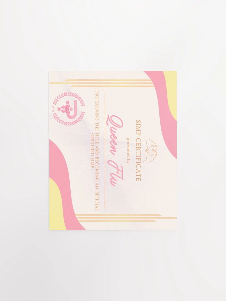 Official Simp Certificate 2 product image (1)