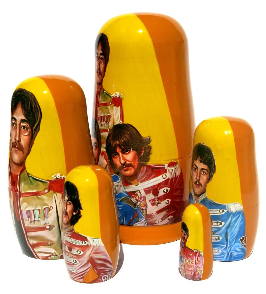 The Beatles Group 5 Piece Nesting Doll Set - Handcrafted Stacking Matryoshka Set - FREE U.S. SHIPPING! product image (7)