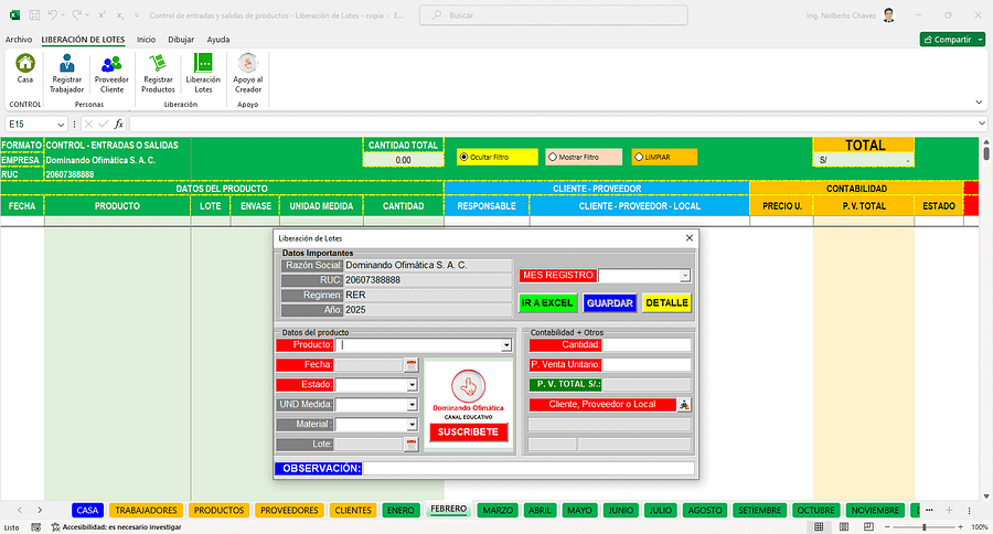 Control de entradas y salidas de productos – Liberación de Lotes product image (2)