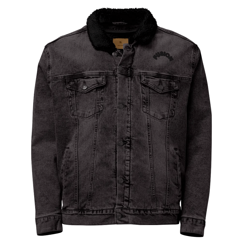 Fusion Buttoned-Up Denim Jacket Dark