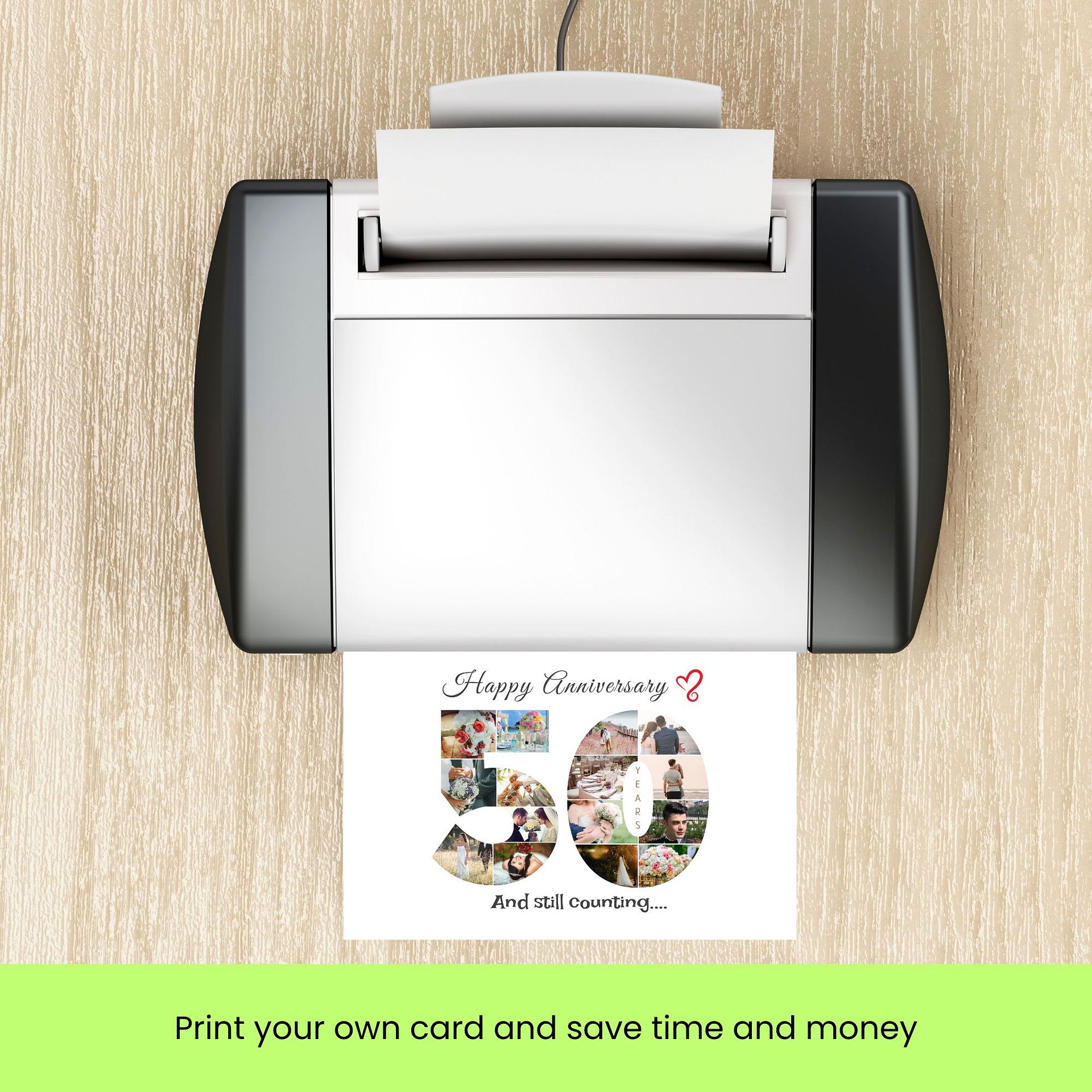 50 Year Anniversary Photo Card Editable Canva Template product image (8)