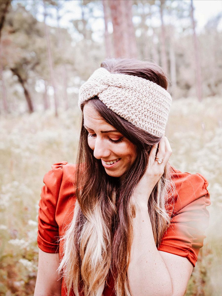 Crochet Knit-Look Twisted Earwarmer Headband Pattern product image (7)