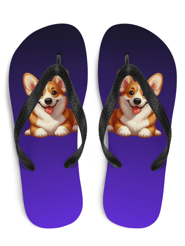 Purple Corgi Flip Flops product image (1)