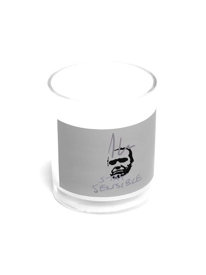 Jon Hare Stay Sensible Soy Wax Candle In A Clear Glass Jar product image (2)