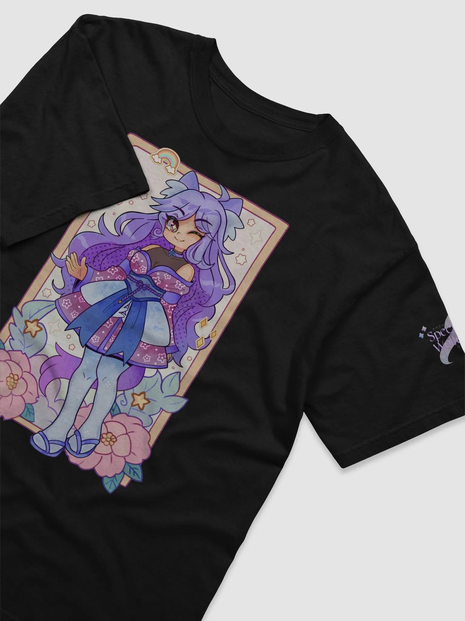 SpectralWolfeh - Flower Tarot Card Anime T-Shirt product image (3)