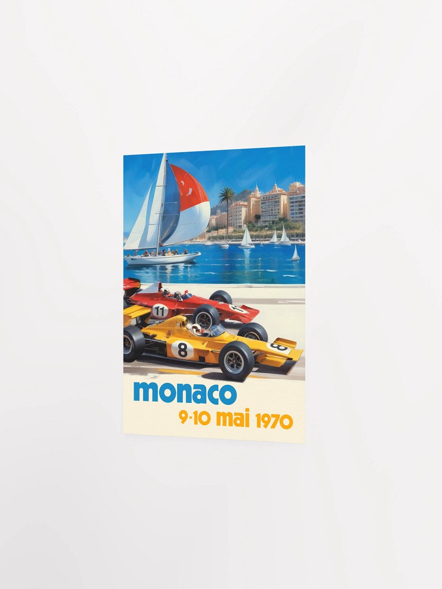 Monaco Grand Prix 1970 Poster — Vintage F1 Racing Wall Art, Retro Motorsport Print product image (7)