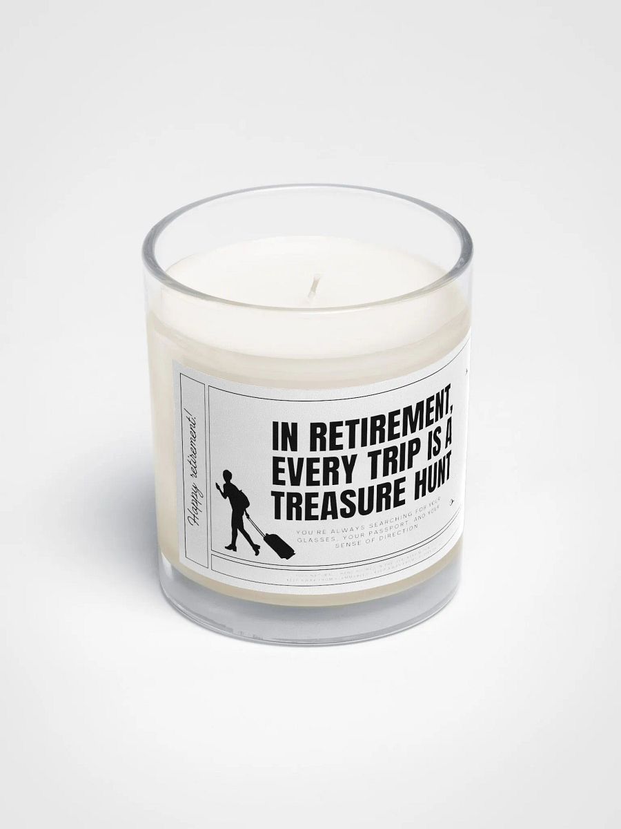 Funny retirement gift for a retired travel addict - Soy wax vegan candle product image (3)