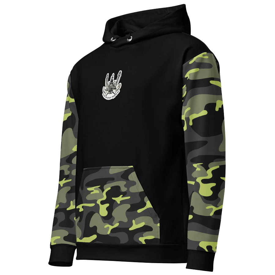 Camouflage & Black Twin Anchor Logo Hoodie product image (2)