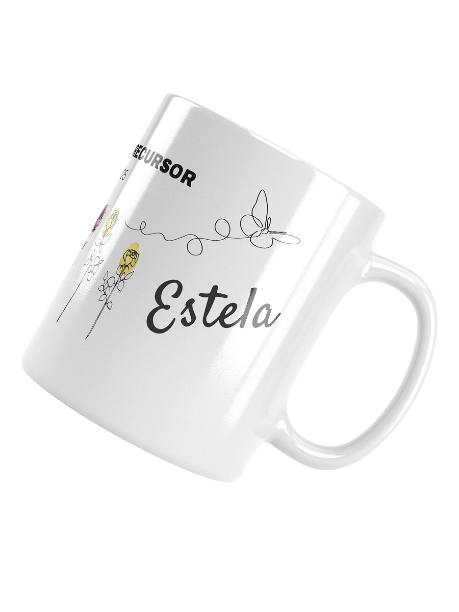 TAZA ESCUELA DE PRECURSOR 2025 FLORAL CON MARIPOSA – EDICIÓN ESPECIAL “ESTELA” product image (5)