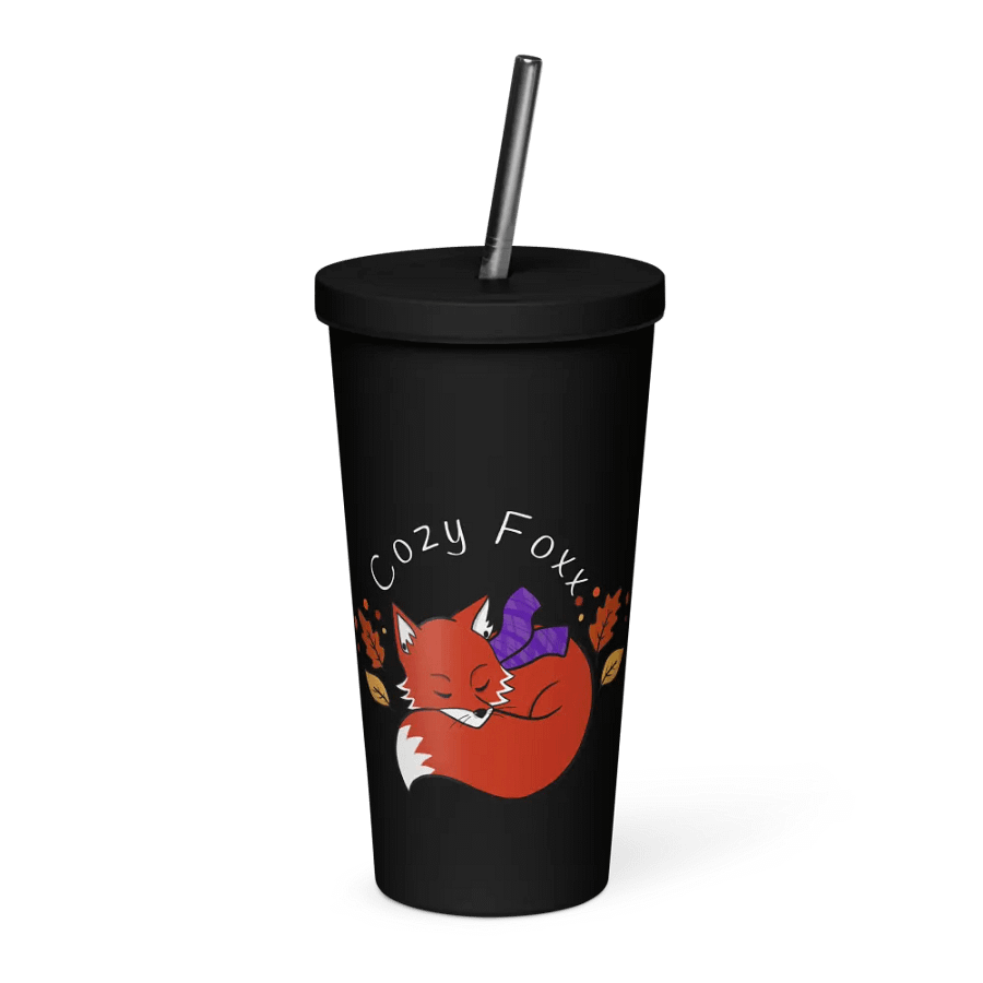 Cozy Foxx Insulated Tumbler with Straw product image (1)