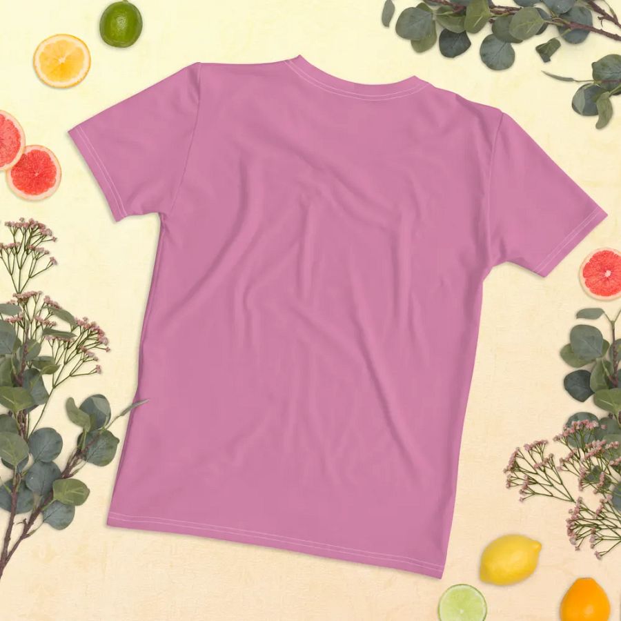 Plain Medium Carnation Pink True Summer Women's Crewneck Polyester Heavyweight Premium T-Shirt by Treasure Pie product image (11)
