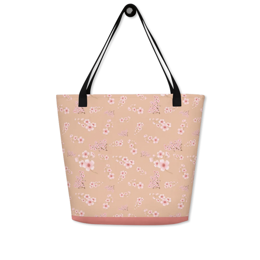 Cherry Blossoms on Cream Tote Bag product image (4)