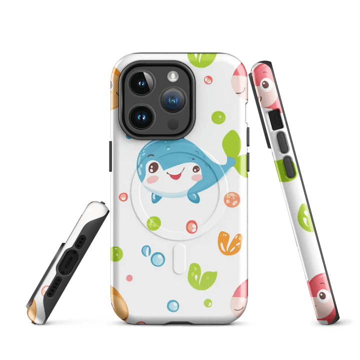 Happy Shark Bubble iPhone Case – Cute & Protective product image (3)