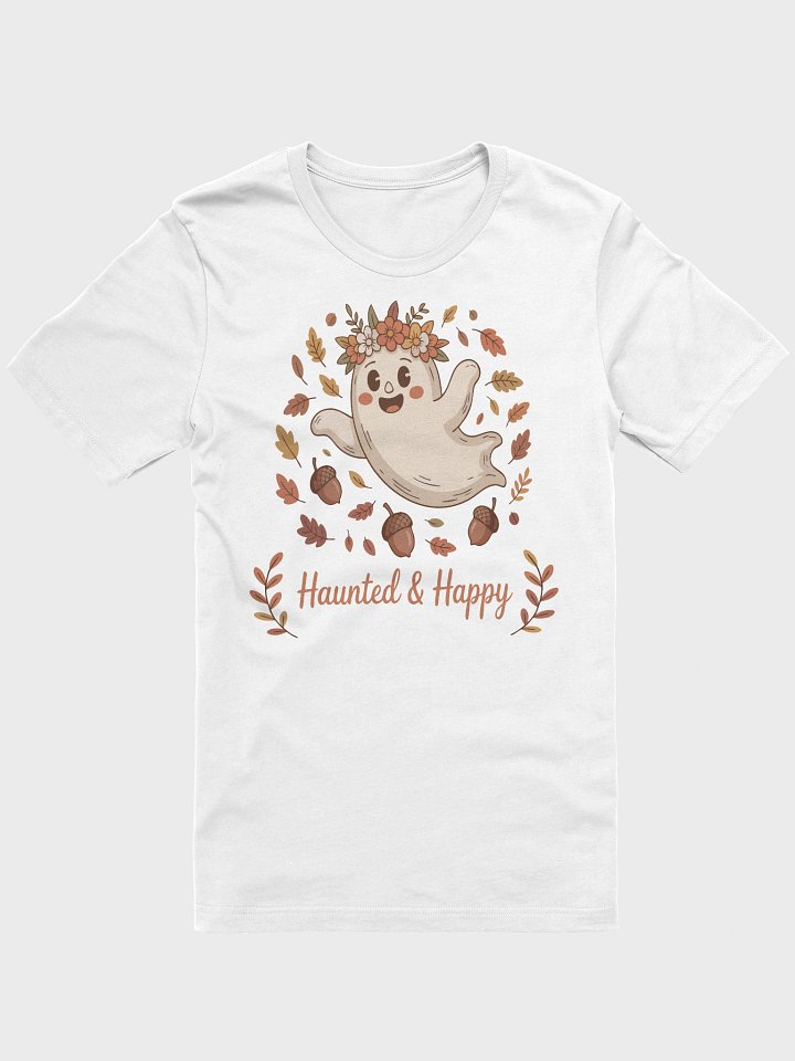 👻 Haunted & Happy Cute Ghost Halloween T-Shirt – Cozy Fall Tee product image (73)