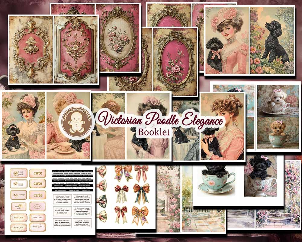 Victorian Poodle Elegance Journal 3-in-one Jumbo Collection Digital Download product image (11)