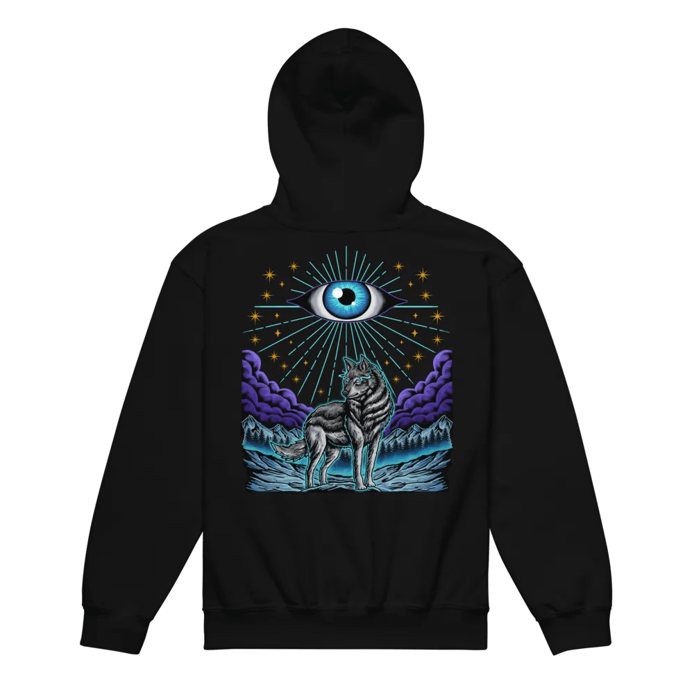 Wolf Sky Front/Back Kids Gildan Hoodie product image (11)