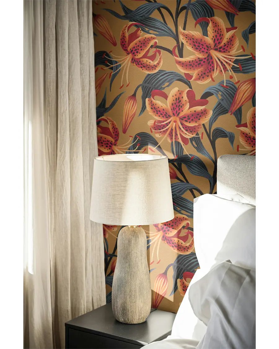 Wallpaper Mockup - Bedside with White Lamp product image (5)