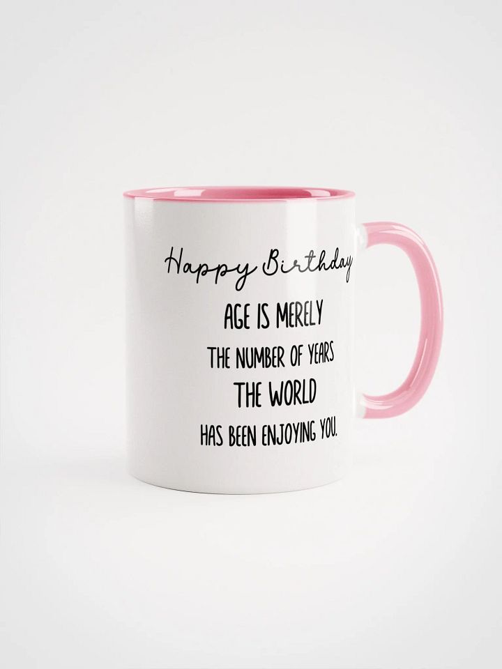 Two Tone Birth Flower Mug AUGUST – Personalized Gift product image (2)