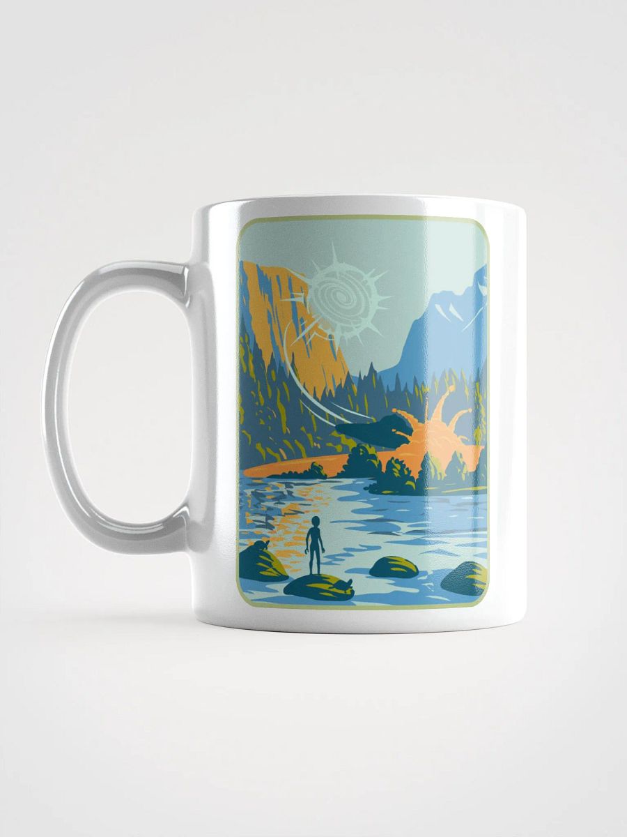 Alien Turtles UFO Crash White Mug product image (2)
