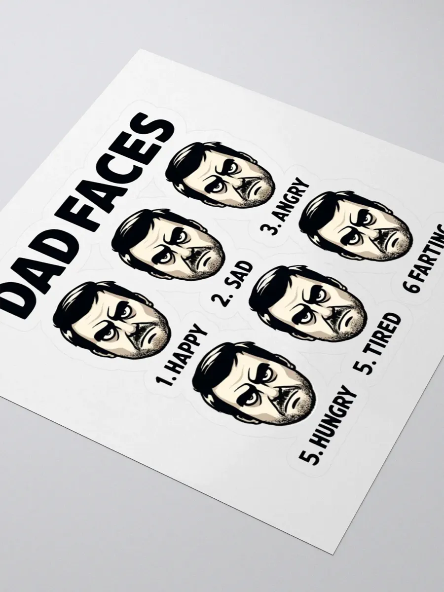 DAD FACES Kiss Cut Stickers Set product image (3)