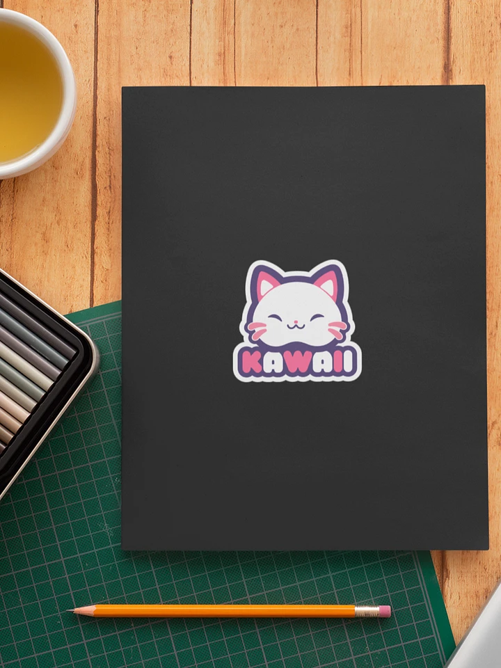 Kawaii Cat Head Sticker product image (2)
