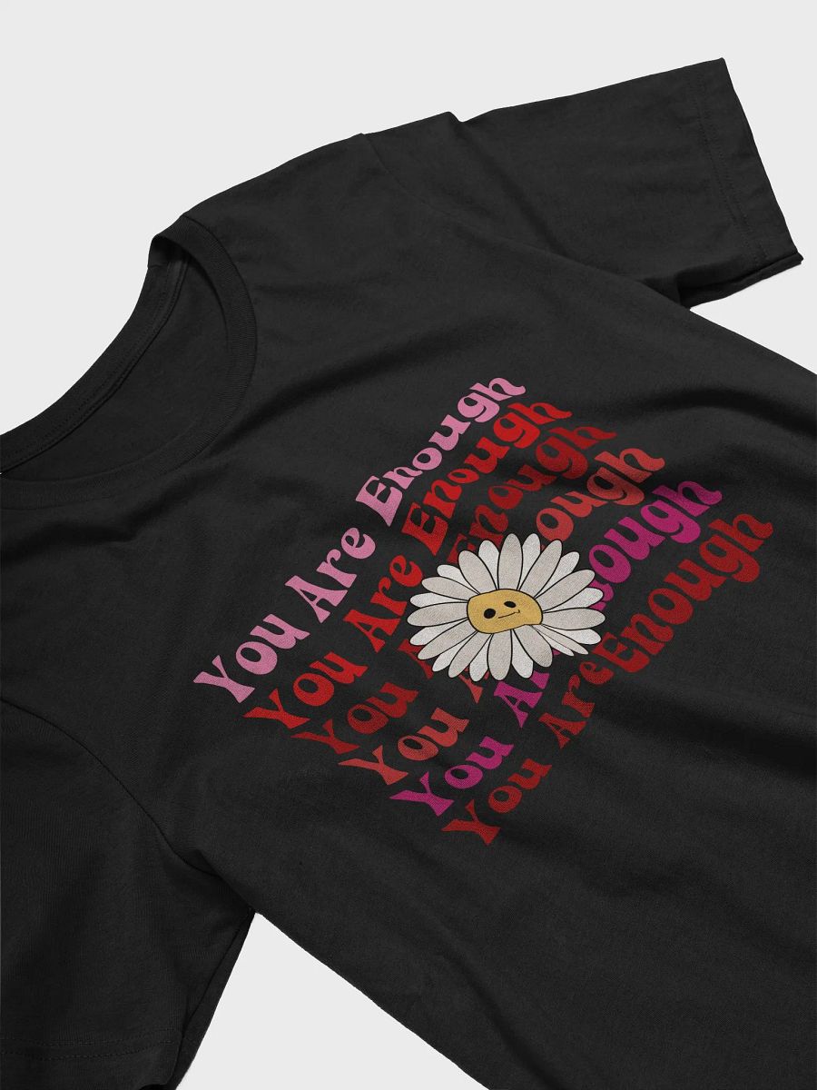 Your Are Enough, Retro Groovy Curved Colorful Inspirational Daisy T-shirt product image (5)