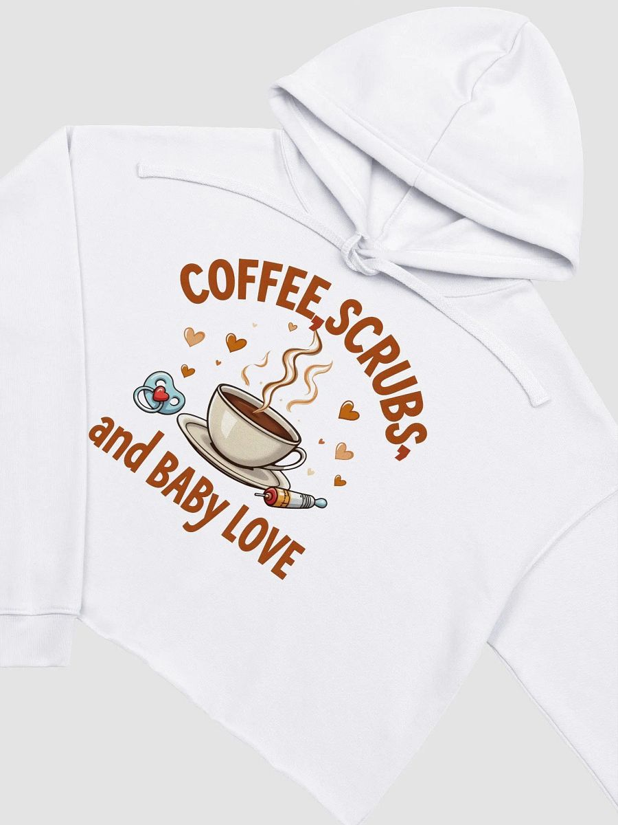 Coffee, Scrubs, and Love Crop Hoodie product image (17)