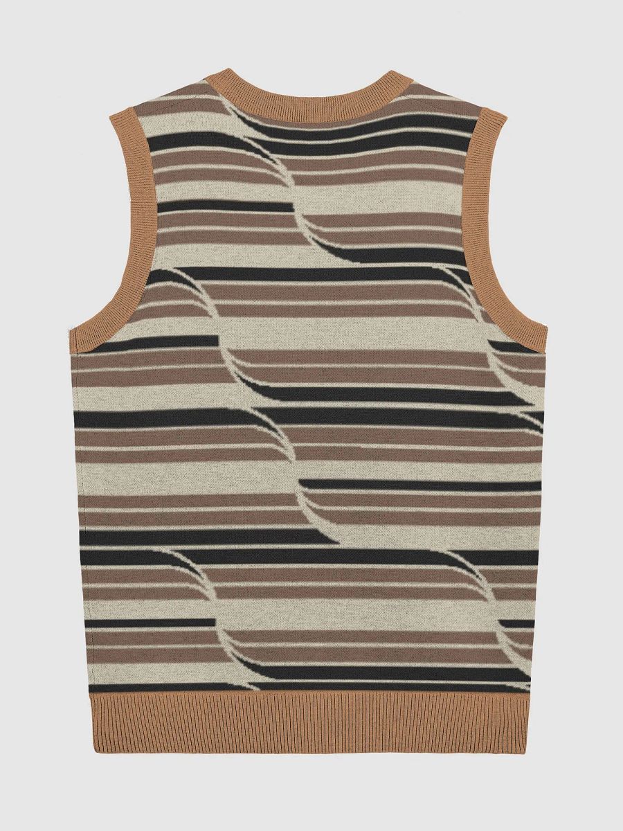 Brown Retro Stripes Knitted Vest product image (2)