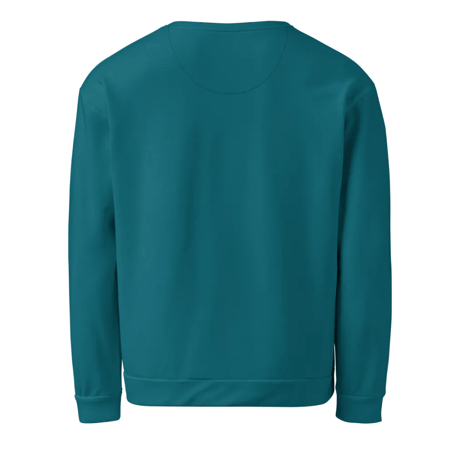 Plain Teal Blue True Summer Unisex Recycled Polyester Heavyweight Premium Sweatshirt by Treasure Pie product image (2)