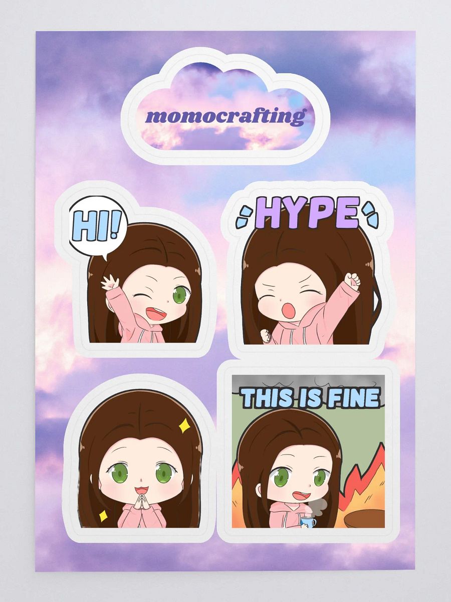 Momo Chibi Emote Stickers product image (3)