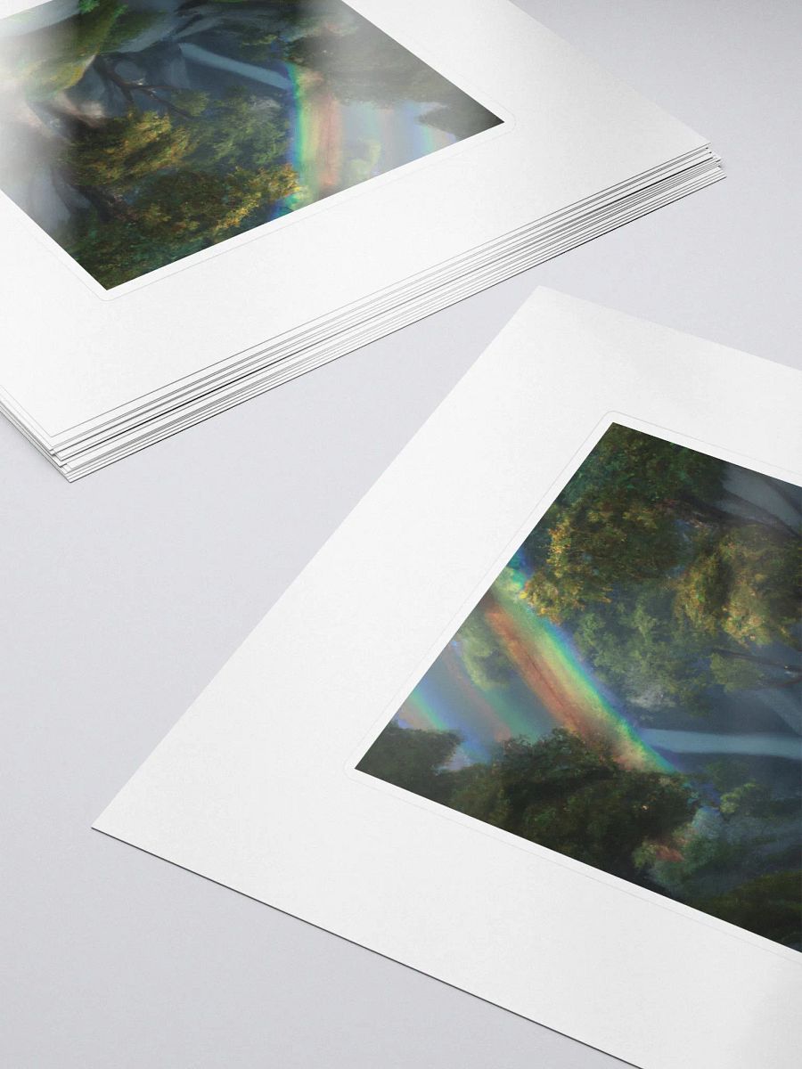 Galactic Wild Rainbow Waterfall Forest Omega Sticker product image (5)