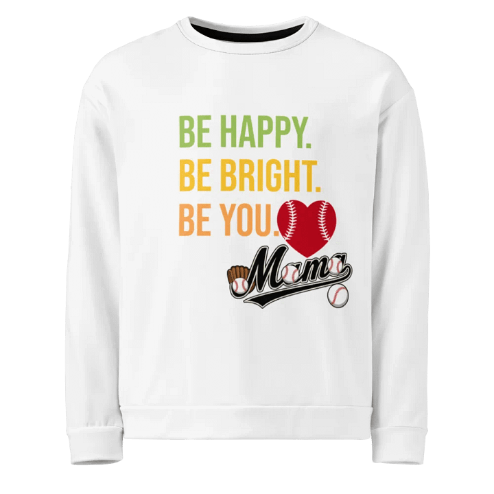 Be Happy Baseball Mama All-Over Sweatshirt product image (1)