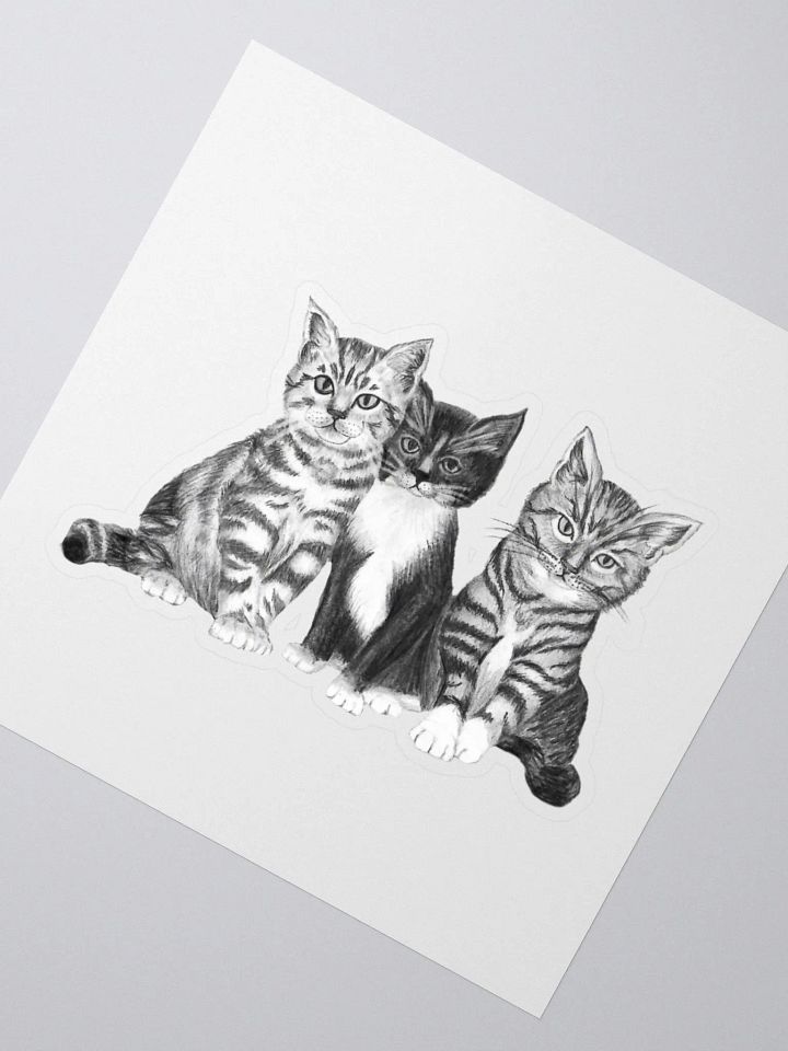 Kittens Drawing Sticker product image (5)