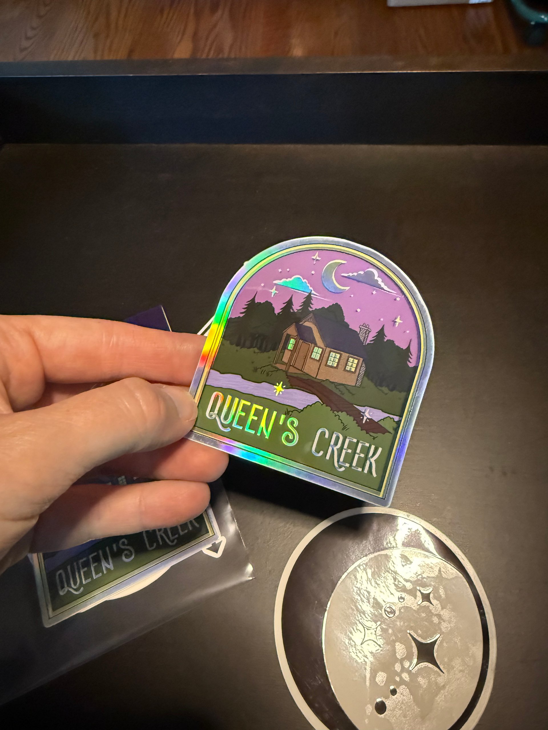 Queen's Creek Sticker Pack, Waterproof, Diecut Decals, Pack of 3 Stickers, 3 Inch product image (3)