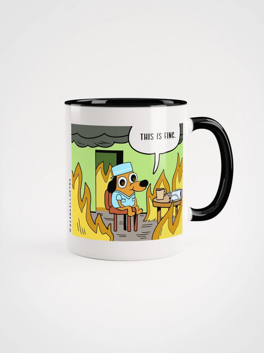 "This is fine-doctor" Ceramic Mug with color inside product image (1)