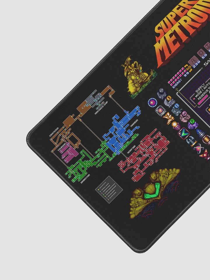 Map & Samus Desk Mat (12 x 18) product image (2)