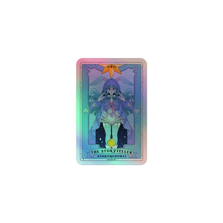 The Storyteller Tarot Card Holographic Sticker | Andromedomai product image (1)