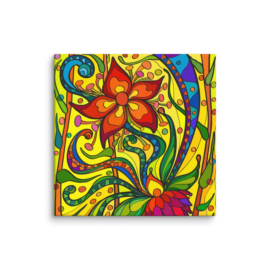 Vibrant Floral Canvas Art - Bright Starfish product image (1)