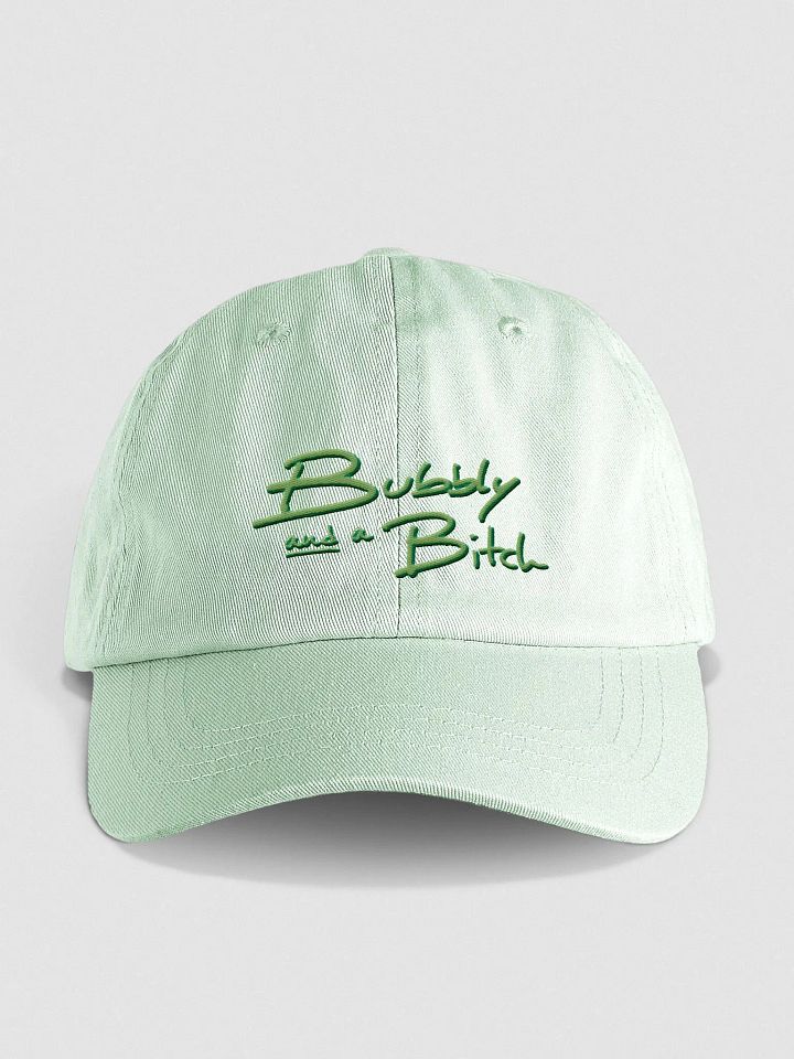Bubbly and a B*tch shadow design (lime) pastel dad hat product image (9)