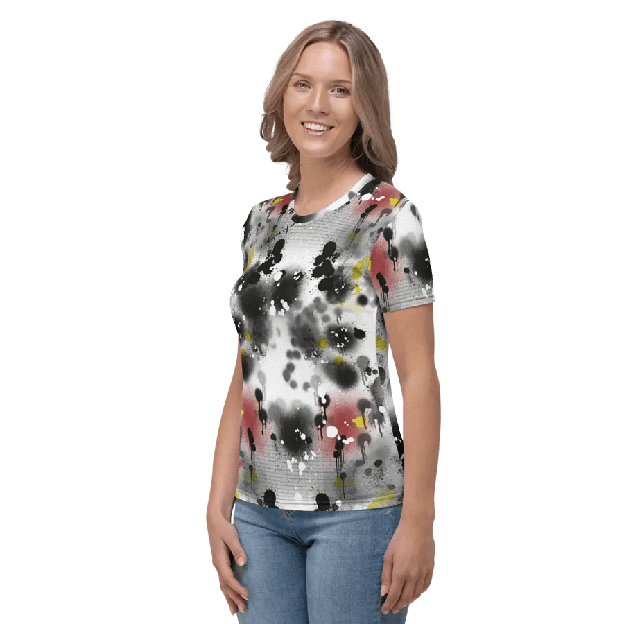 SpatterWear #8 Women's Crew Neck Poly Tee/Inky product image (4)