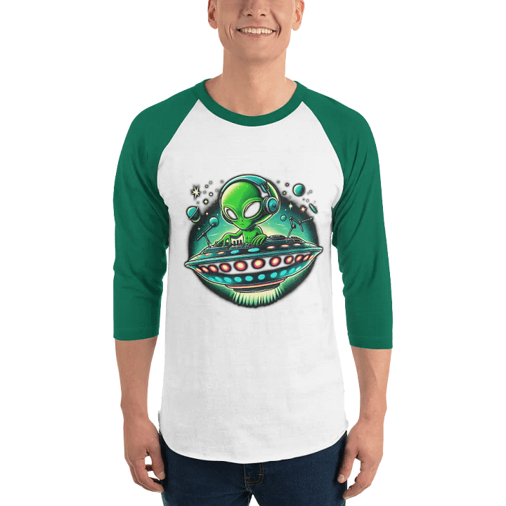 Alien DJ Baseball Style Tee - Light Torso Colors product image (56)