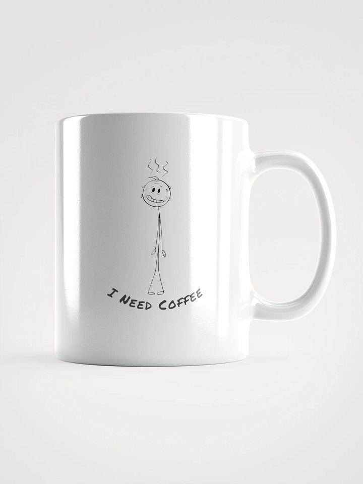 "I Need Coffee" Café Chic White Glossy Mug product image (2)