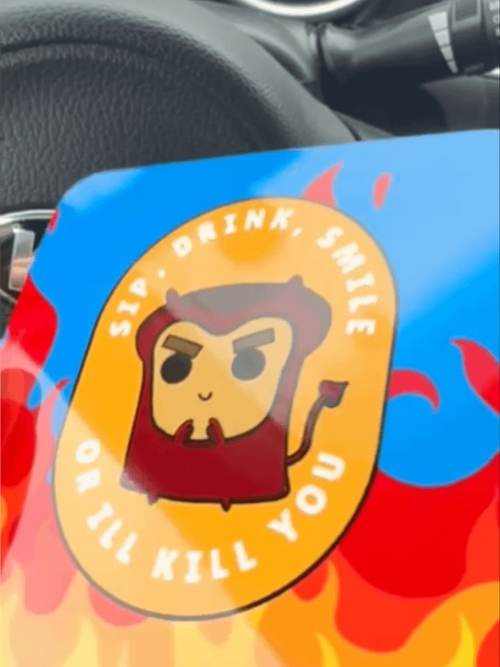 Sip, Drink, SMILE passive aggressive coaster product image (1)