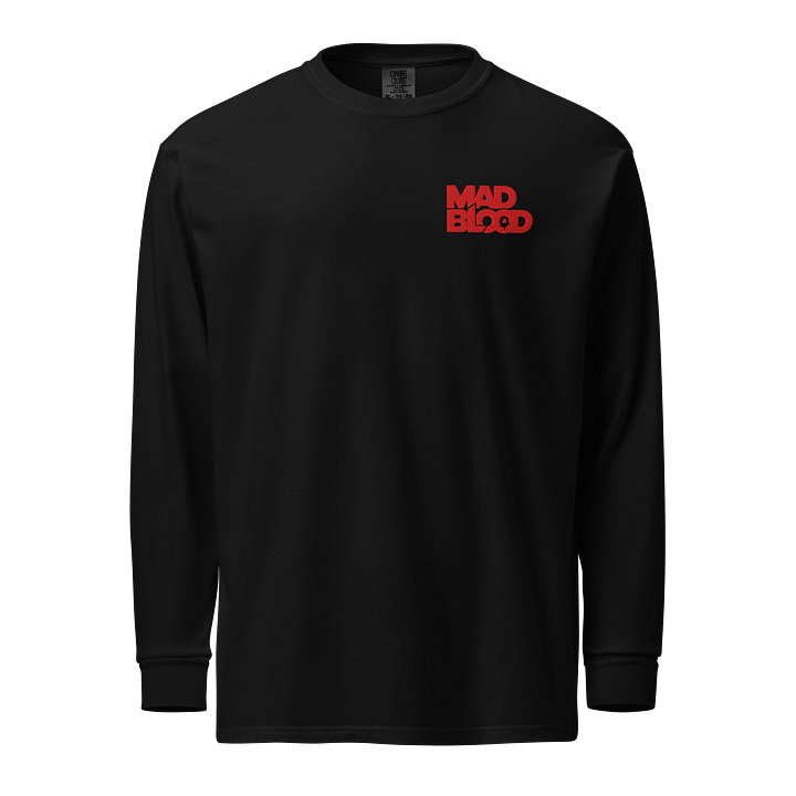 Mad Blood Stitched Red Logo Unisex Comfort Colors Heavyweight Long Sleeve Shirt product image (1)