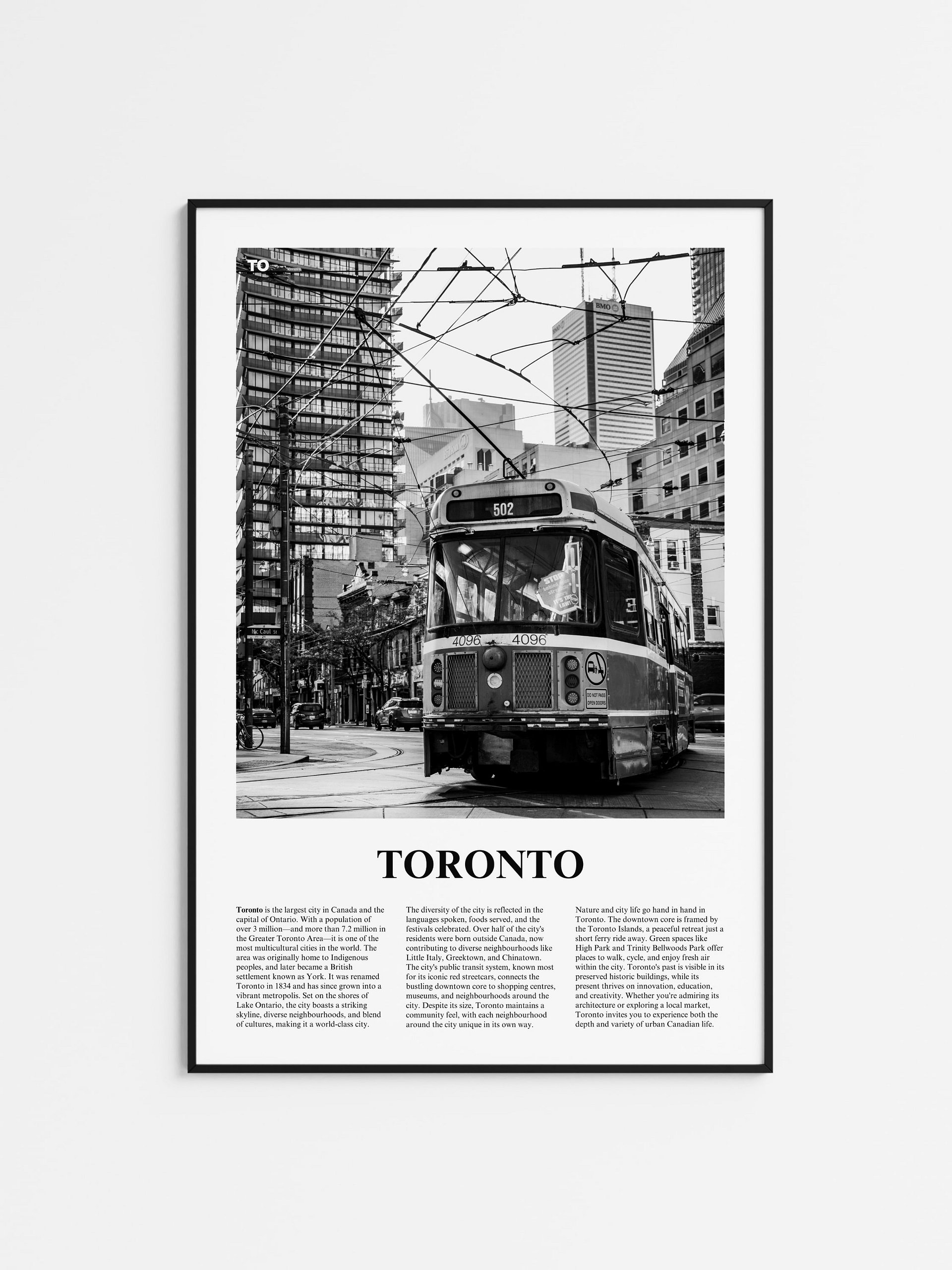 Toronto 07 Newspaper Poster | Framed product image (1)