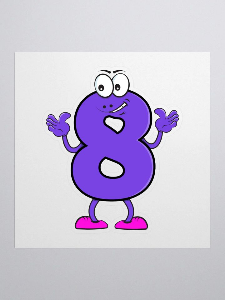 NUMBER 8 THUMBS-UP STICKER product image (1)