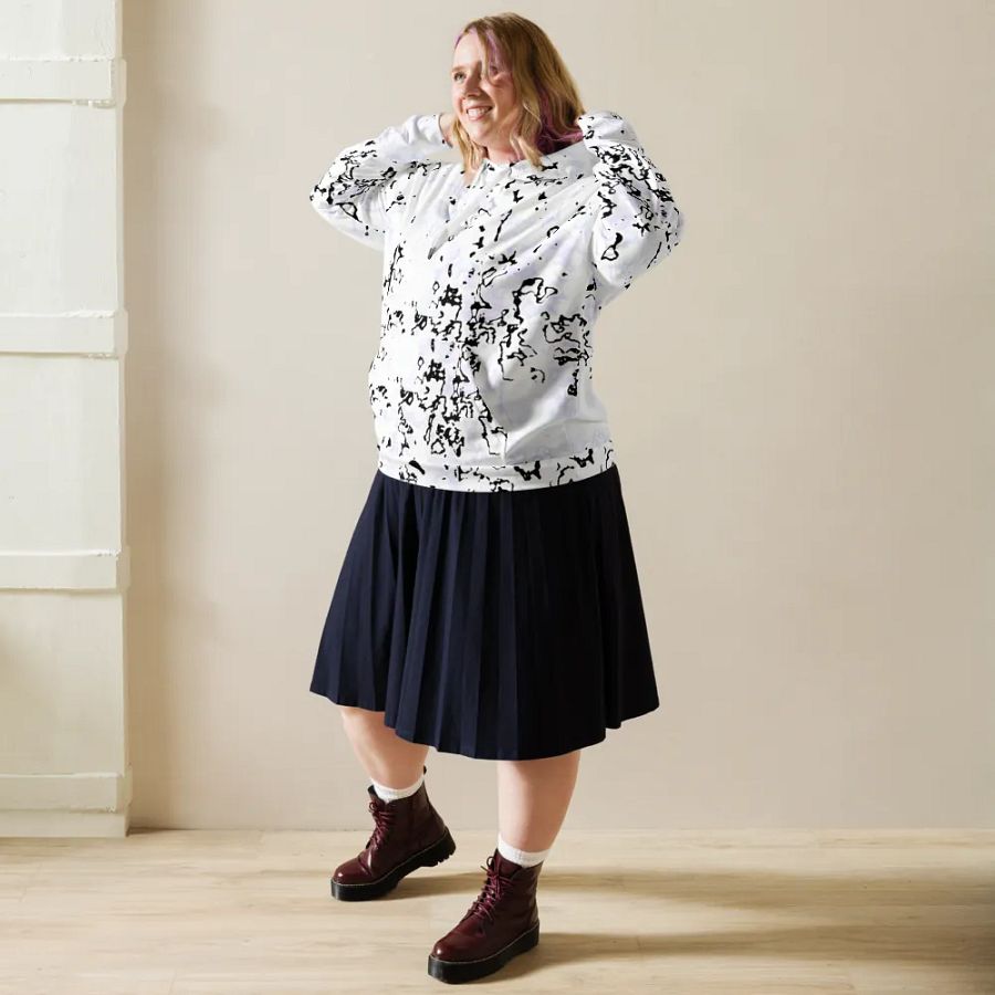 Abstract Nearly Monochrome Unisex Pull Over Hoodie product image (9)