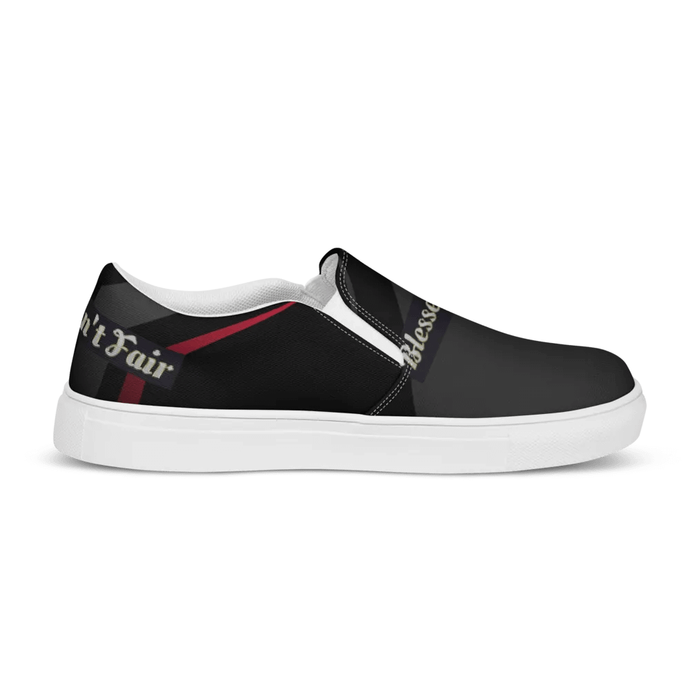 BBG Black with Red Stripe Men's Slip Ons product image (11)